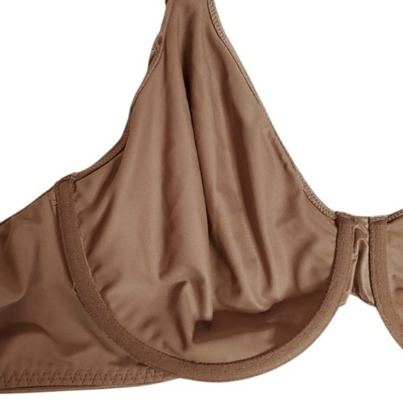 Spanx Unlined Full Coverage Seamless Underwire Silky Satin Bra Cafe Size 38C - Picture 7 of 15